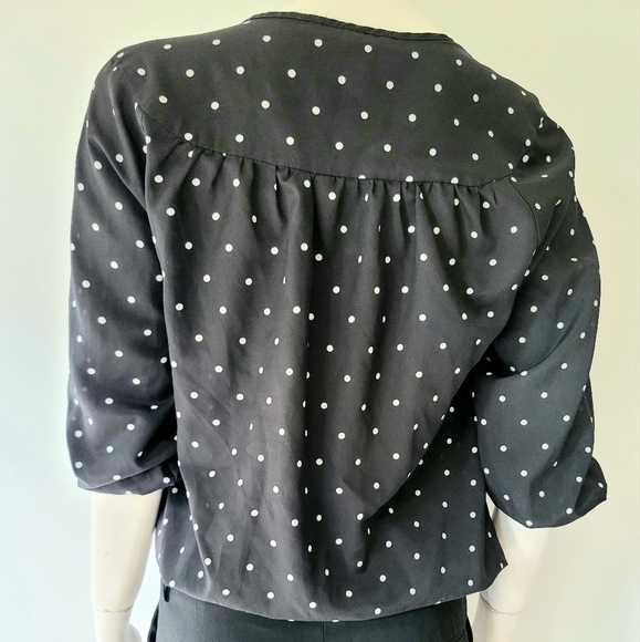 Daniel Rainn V-Neck Polka-Dot Blouse Size S - Picture 2 of 10